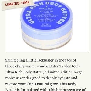 Trader Joe's Ultra Rich Body Butter